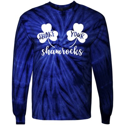 Shake Your Shamrocks Funny Saint Patrick's Day Tie-Dye Long Sleeve Shirt