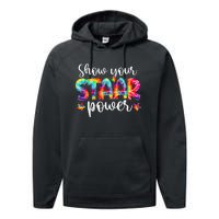 Show Your Staar Power Tie Dye Teacher Testing Exam Test Day Performance Fleece Hoodie