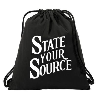 State Your Source Drawstring Bag