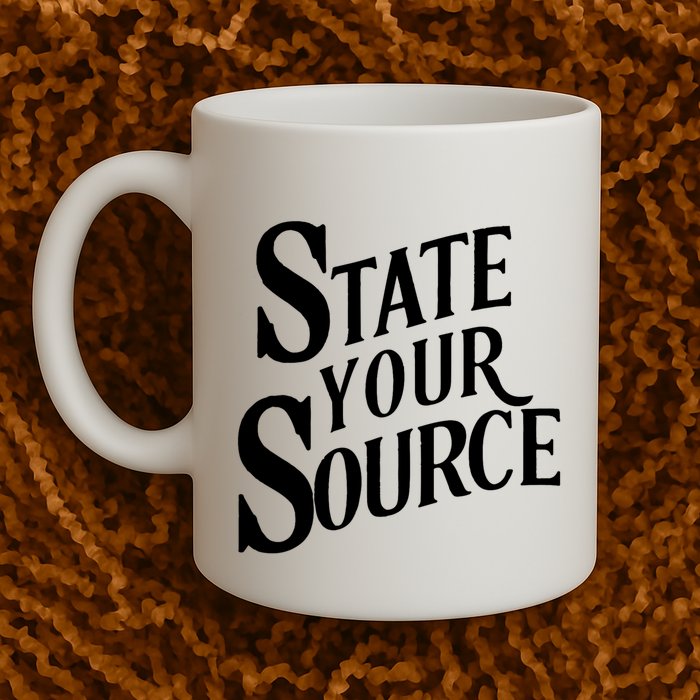 State Your Source Coffee Mug