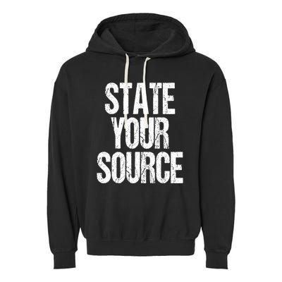 State Your Source Garment-Dyed Fleece Hoodie