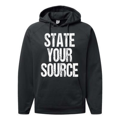 State Your Source Performance Fleece Hoodie