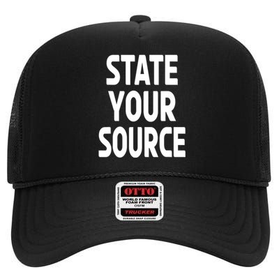 State Your Source High Crown Mesh Back Trucker Hat