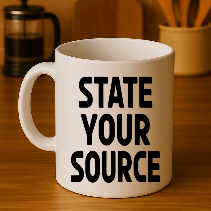 State Your Source Coffee Mug