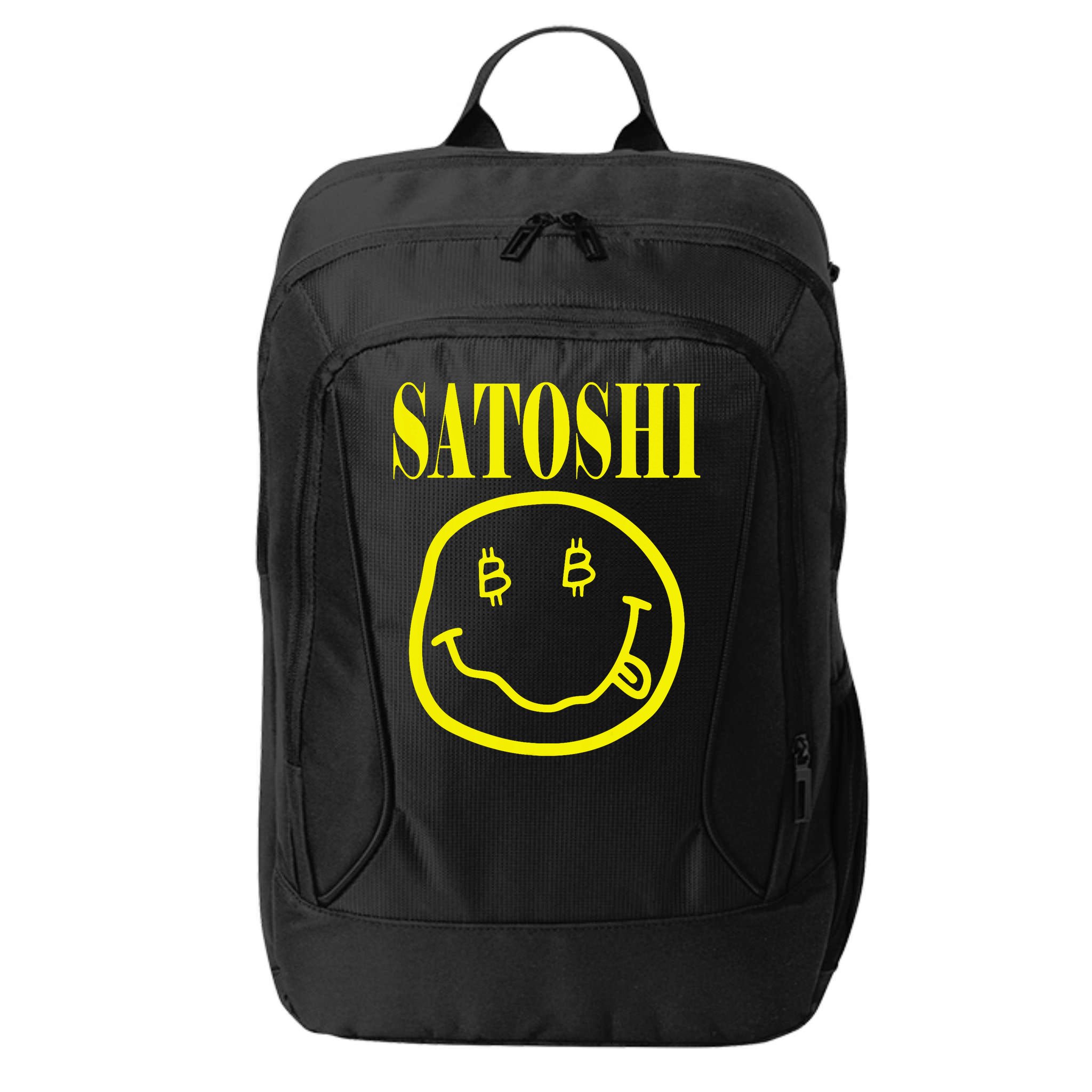 Satoshi Yellow Smile Face City Backpack