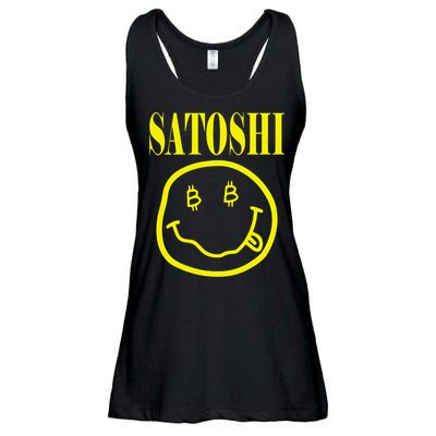 Satoshi Yellow Smile Face Ladies Essential Flowy Tank