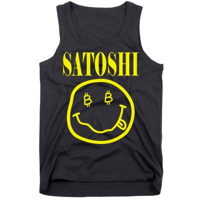 Satoshi Yellow Smile Face Tank Top