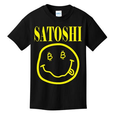 Satoshi Yellow Smile Face Kids T-Shirt