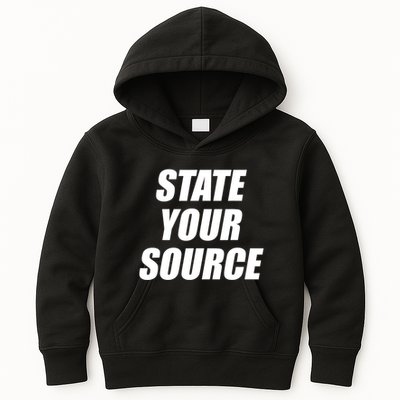 State Your Source Kids Hoodie