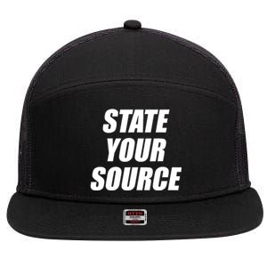 State Your Source 7 Panel Mesh Trucker Snapback Hat