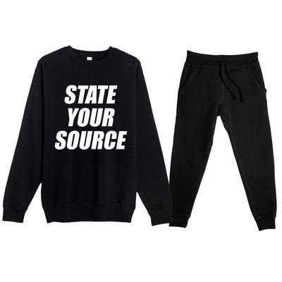 State Your Source Premium Crewneck Sweatsuit Set