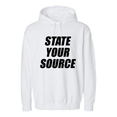 State Your Source Garment-Dyed Fleece Hoodie