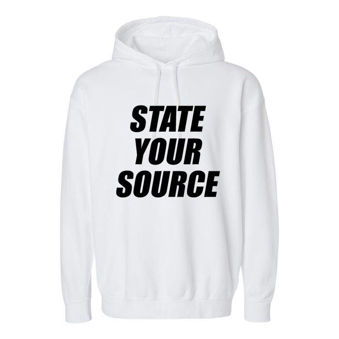 State Your Source Garment-Dyed Fleece Hoodie