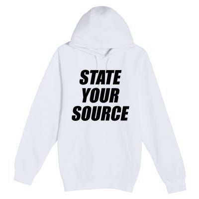 State Your Source Premium Pullover Hoodie