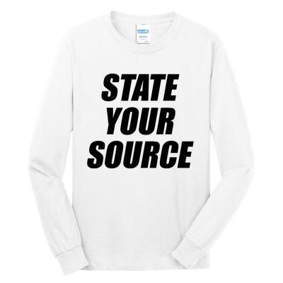 State Your Source Tall Long Sleeve T-Shirt