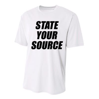 State Your Source Performance Sprint T-Shirt