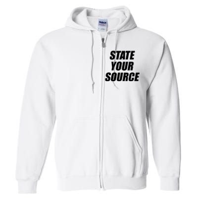 State Your Source Full Zip Hoodie