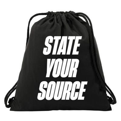 State Your Source Drawstring Bag