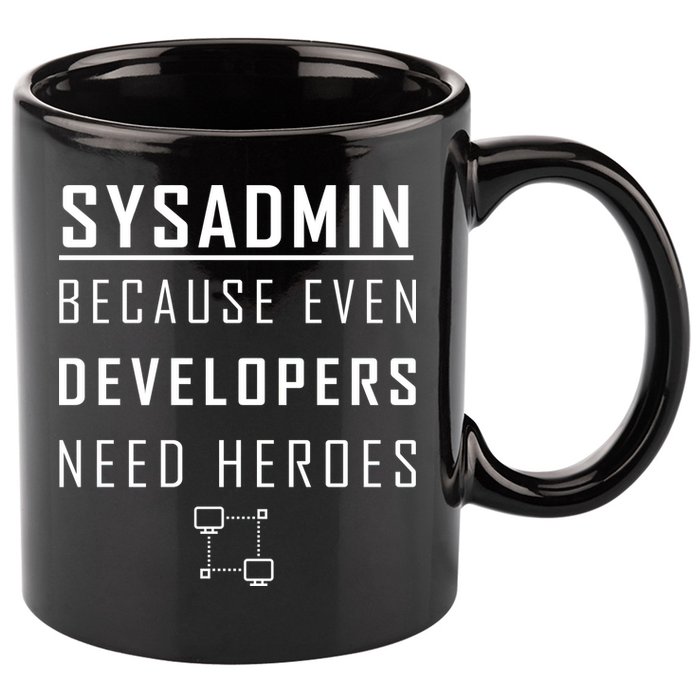 Sysadmin Because Even Developers Need Heroes 11oz C Handle Ceramic Mug