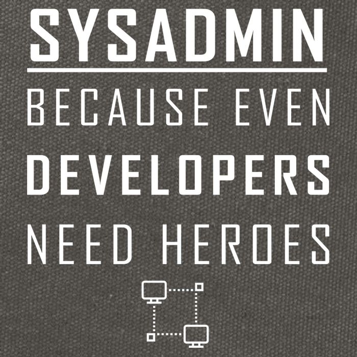 Sysadmin Because Even Developers Need Heroes Cotton Canvas Backpack