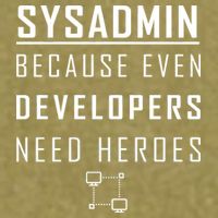 Sysadmin Because Even Developers Need Heroes Garment-Dyed Women's Muscle Tee