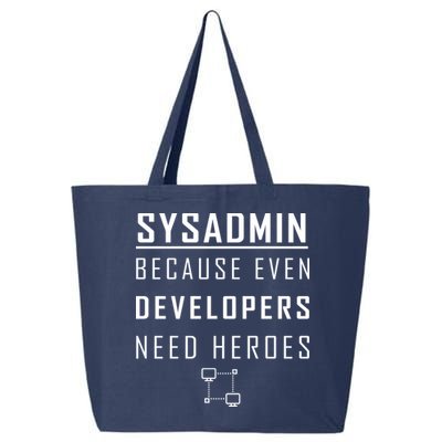 Sysadmin Because Even Developers Need Heroes 25L Jumbo Tote