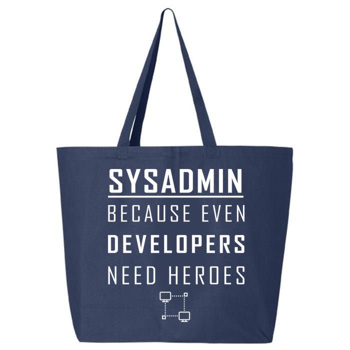 Sysadmin Because Even Developers Need Heroes 25L Jumbo Tote