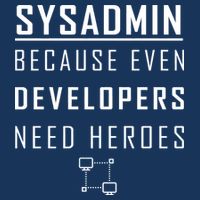 Sysadmin Because Even Developers Need Heroes Women's Racerback Tank