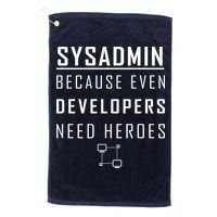 Sysadmin Because Even Developers Need Heroes Golf Towel