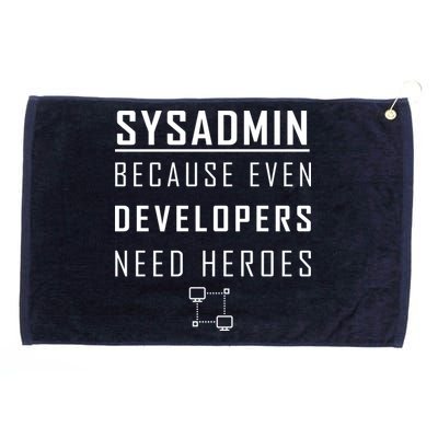 Sysadmin Because Even Developers Need Heroes Grommeted Golf Towel