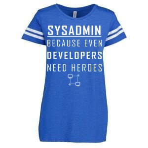 Sysadmin Because Even Developers Need Heroes Enza Ladies Jersey Football T-Shirt