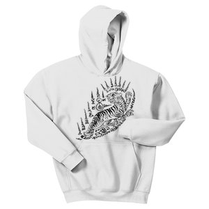 Sak Yant Thai Tattoo Powerful Tiger Magical Thailand Kids Hoodie