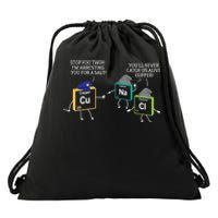 Stop You Two I'm Arresting You Salt Copper Funny Science Drawstring Bag