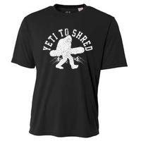 Snowboard Yeti To Shred Funny Snowboarding Bigfoot  Cooling Performance Crew T-Shirt