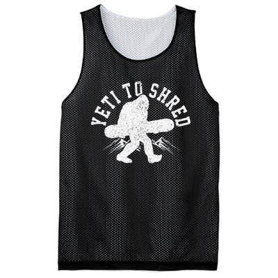 Snowboard Yeti To Shred Funny Snowboarding Bigfoot  Mesh Reversible Basketball Jersey Tank