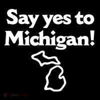 Say Yes To Michigan Drawstring Bag