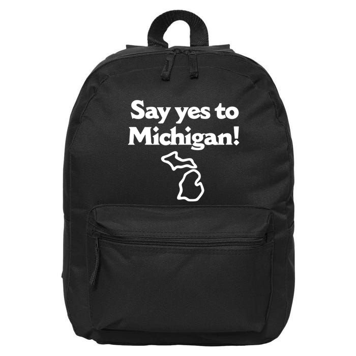 Say Yes To Michigan 16 in Basic Backpack