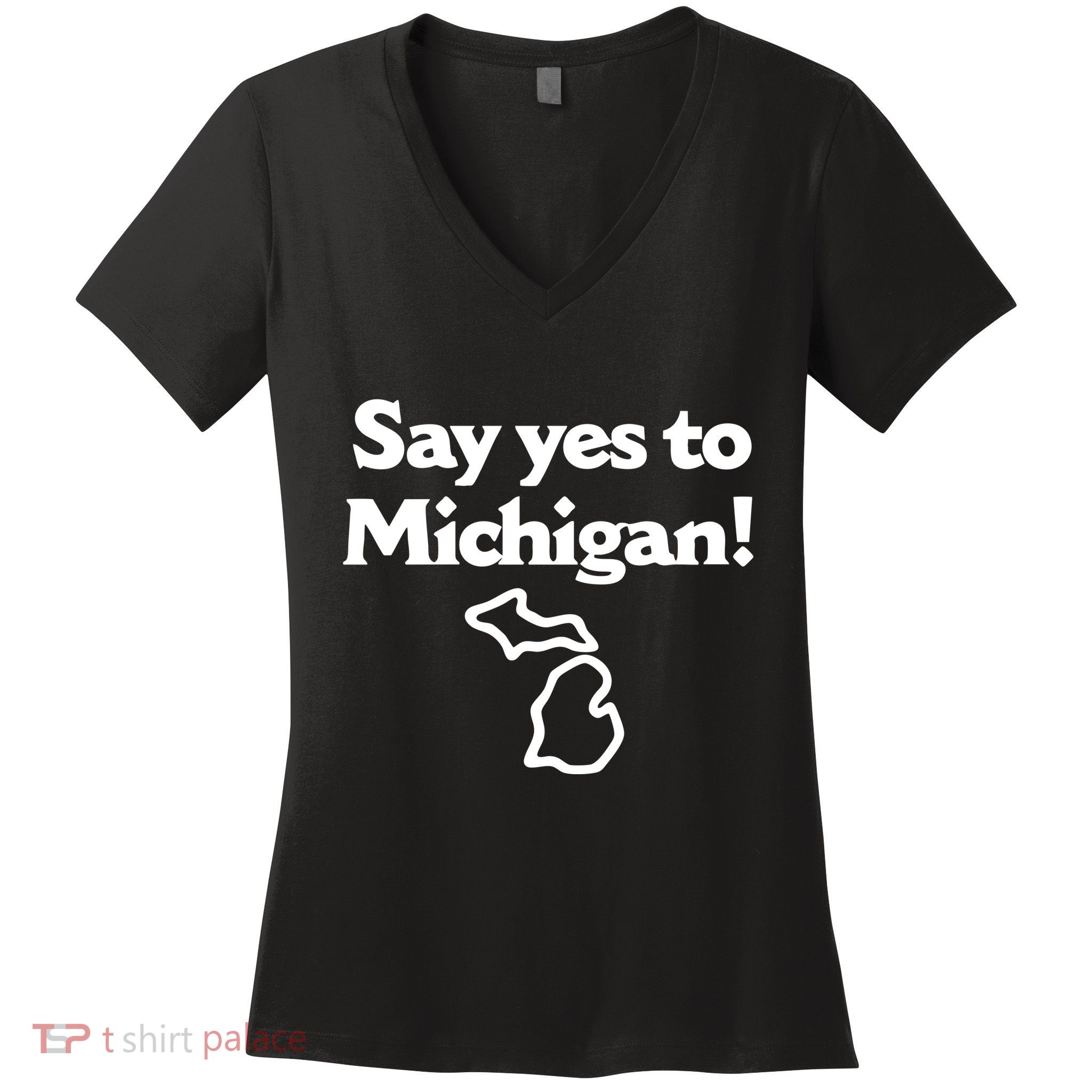 Say Yes To Michigan Women's V-Neck T-Shirt