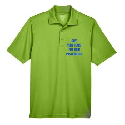 Save Your Tears For Your Pasta Water Funny Gift Men's Origin Performance Pique Polo