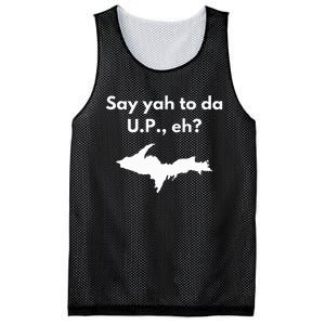 Say Yah To Da U.P. Eh Upper Peninsula Yooper Mesh Reversible Basketball Jersey Tank