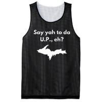 Say Yah To Da U.P. Eh Upper Peninsula Yooper Mesh Reversible Basketball Jersey Tank