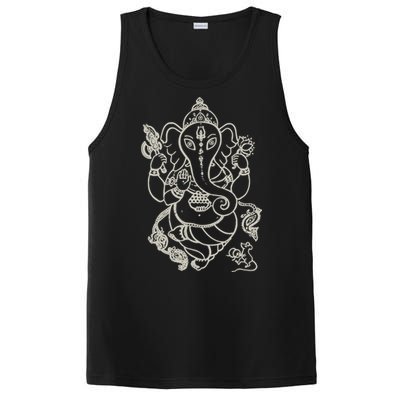 Sak Yant Thai Tattoo Ganesh Elephant God Thailand Gift PosiCharge Competitor Tank