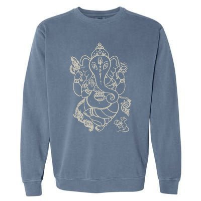 Sak Yant Thai Tattoo Ganesh Elephant God Thailand Gift Garment-Dyed Sweatshirt