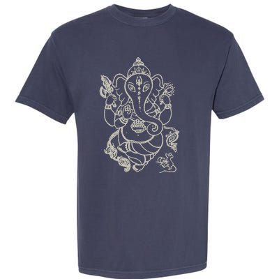 Sak Yant Thai Tattoo Ganesh Elephant God Thailand Gift Garment-Dyed Heavyweight T-Shirt