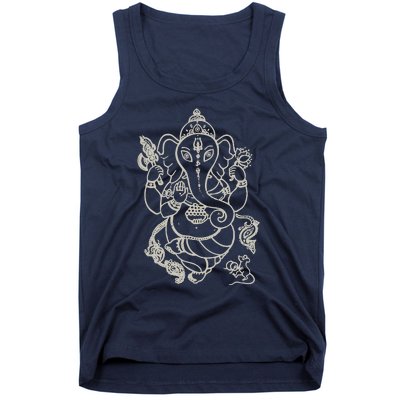 Sak Yant Thai Tattoo Ganesh Elephant God Thailand Gift Tank Top