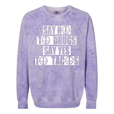 Say Yes To Tacos Colorblast Crewneck Sweatshirt