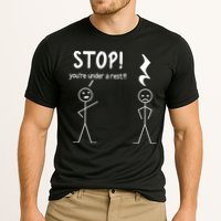 Stop You're Under A Rest Funny Music Musician Stick Cool Gift Cooling Performance Crew T-Shirt