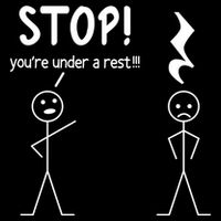 Stop You're Under A Rest Funny Music Musician Stick Cool Gift Cooling Performance Crew T-Shirt