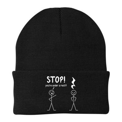 Stop You're Under A Rest Funny Music Musician Stick Cool Gift Beanie