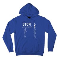 Stop You're Under A Rest Funny Music Musician Stick Cool Gift Hoodie